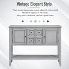 Console Vintage Série Cambridge avec Tiroirs et Placards - 15.00 x 46.00 x 34.00