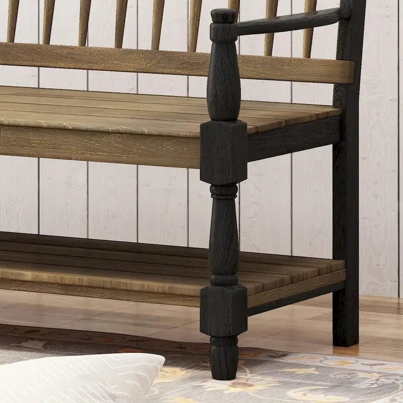 Panca Lennon in Legno di Acacia con Mensola di Christopher Knight Home