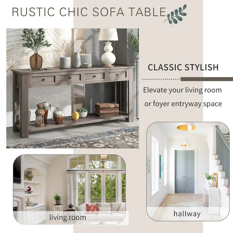 Consolle a 4 cassetti per ingresso/corridoio - 14.00 x 63.00 x 30.00