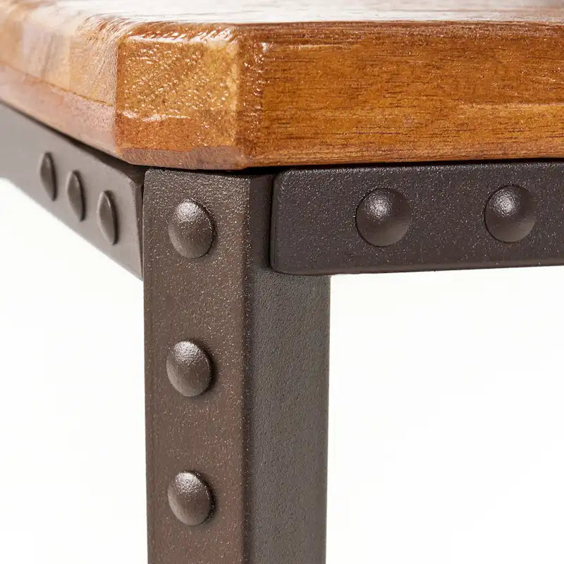 Tavolino laterale in metallo rustico Ronan Wood di Christopher Knight Home