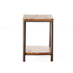 Tavolino laterale in metallo rustico Ronan Wood di Christopher Knight Home