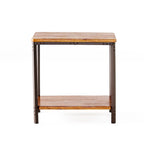 Tavolino laterale in metallo rustico Ronan Wood di Christopher Knight Home