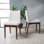 Chaises de salle à manger en tissu Dimitri Mid-Century (Lot de 2) par Christopher Knight Home