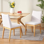 Chaises de salle à manger en tissu Dimitri Mid-Century (Lot de 2) par Christopher Knight Home