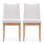 Chaises de salle à manger en tissu Dimitri Mid-Century (Lot de 2) par Christopher Knight Home