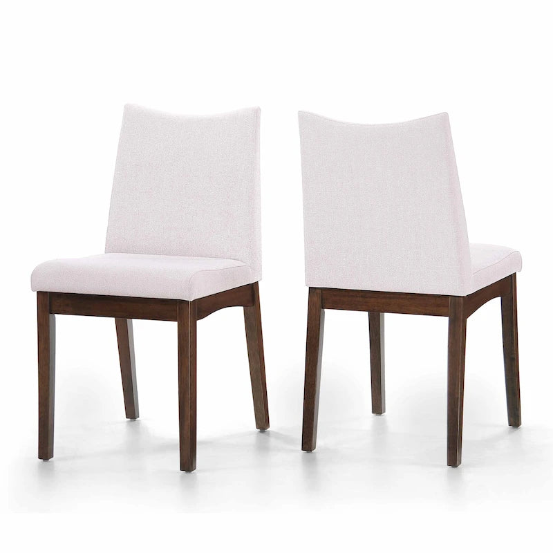 Chaises de salle à manger en tissu Dimitri Mid-Century (Lot de 2) par Christopher Knight Home