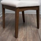 Chaises de salle à manger en tissu Dimitri Mid-Century (Lot de 2) par Christopher Knight Home