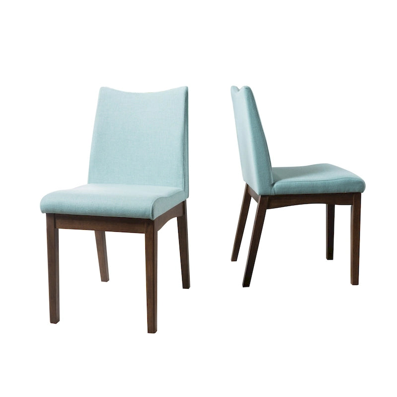 Chaises de salle à manger en tissu Dimitri Mid-Century (Lot de 2) par Christopher Knight Home