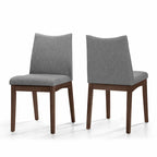 Chaises de salle à manger en tissu Dimitri Mid-Century (Lot de 2) par Christopher Knight Home