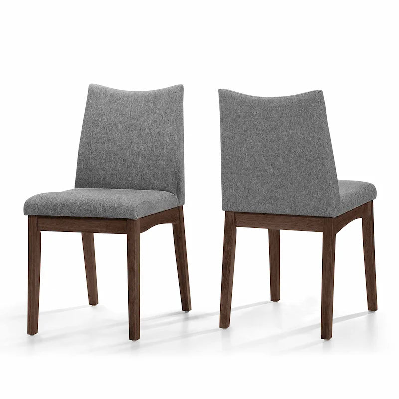 Chaises de salle à manger en tissu Dimitri Mid-Century (Lot de 2) par Christopher Knight Home