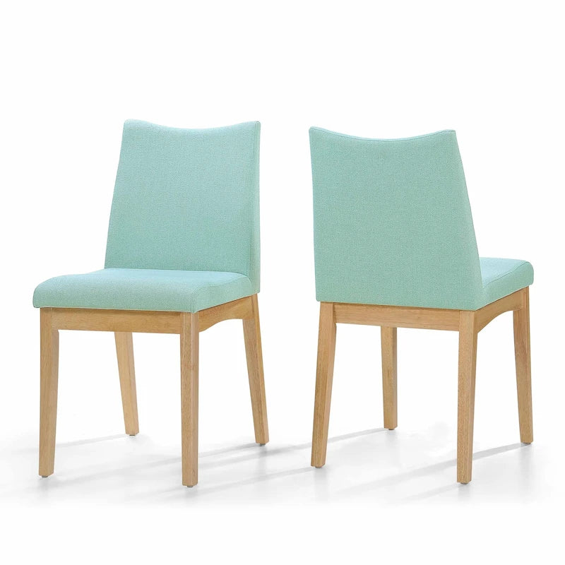 Chaises de salle à manger en tissu Dimitri Mid-Century (Lot de 2) par Christopher Knight Home