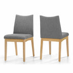 Chaises de salle à manger en tissu Dimitri Mid-Century (Lot de 2) par Christopher Knight Home