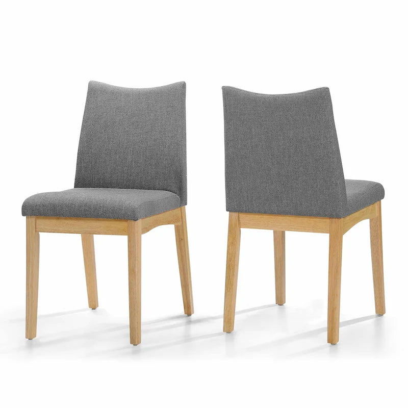 Chaises de salle à manger en tissu Dimitri Mid-Century (Lot de 2) par Christopher Knight Home