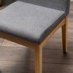 Chaises de salle à manger en tissu Dimitri Mid-Century (Lot de 2) par Christopher Knight Home