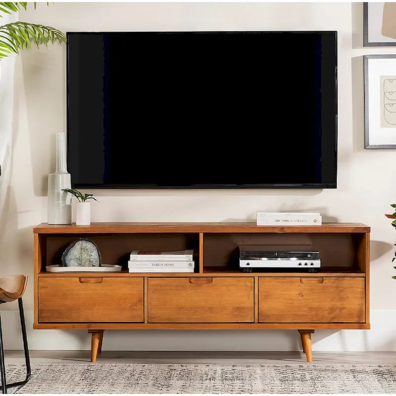 Middlebrook Alby 58-inch Mid-Century Solid Wood TV Stand
