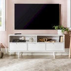 Mobile TV Middlebrook Alby in legno massello 58 pollici in stile Mid-Century