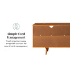 Mobile TV Middlebrook Alby in legno massello 58 pollici in stile Mid-Century