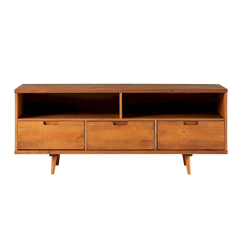 Mobile TV Middlebrook Alby in legno massello 58 pollici in stile Mid-Century