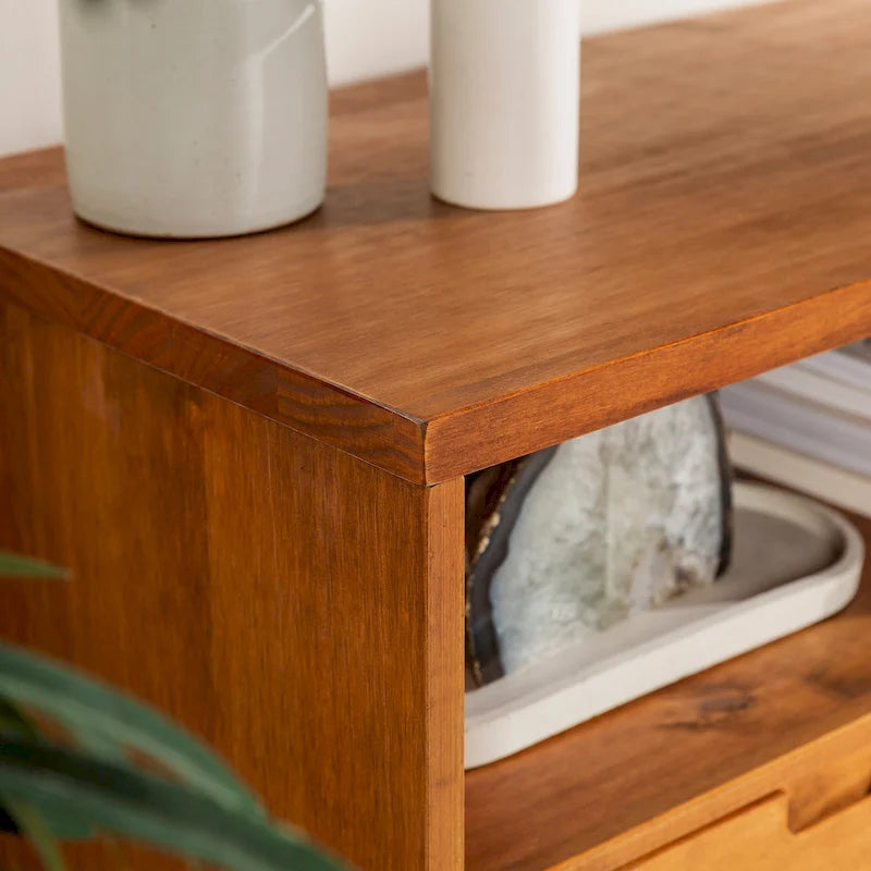 Mobile TV Middlebrook Alby in legno massello 58 pollici in stile Mid-Century