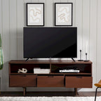 Mobile TV Middlebrook Alby in legno massello 58 pollici in stile Mid-Century