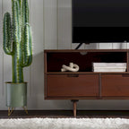 Mobile TV Middlebrook Alby in legno massello 58 pollici in stile Mid-Century