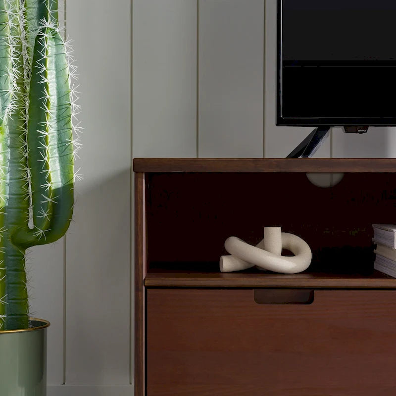 Mobile TV Middlebrook Alby in legno massello 58 pollici in stile Mid-Century