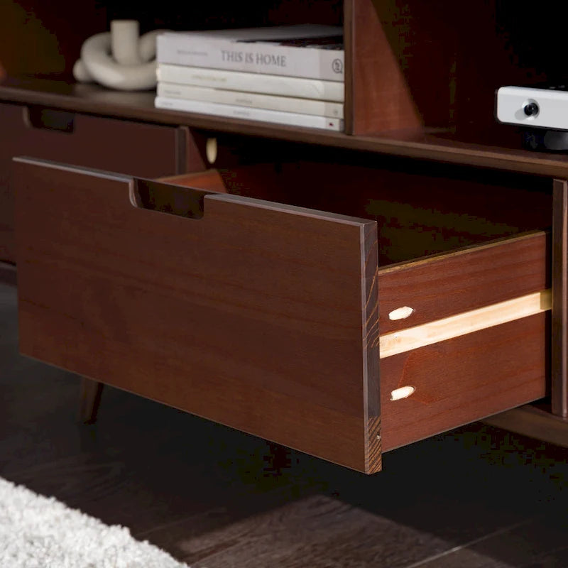 Mobile TV Middlebrook Alby in legno massello 58 pollici in stile Mid-Century