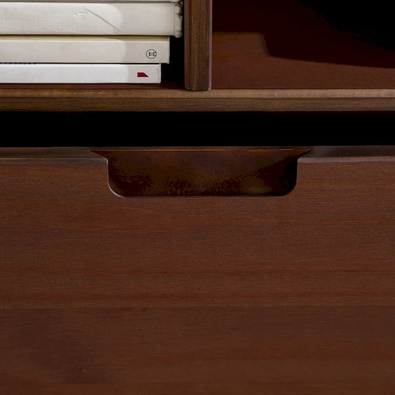 Mobile TV Middlebrook Alby in legno massello 58 pollici in stile Mid-Century