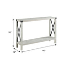 Tavolo da ingresso X-frame in stile rustico Middlebrook da 46 pollici