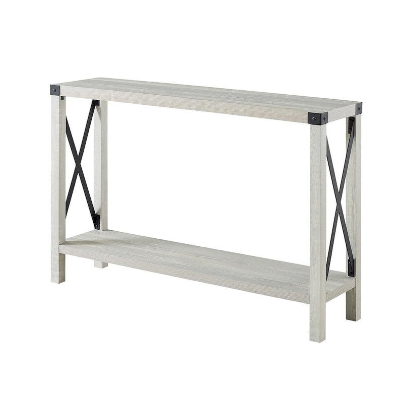Tavolo da ingresso X-frame in stile rustico Middlebrook da 46 pollici