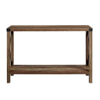 Tavolo da ingresso X-frame in stile rustico Middlebrook da 46 pollici