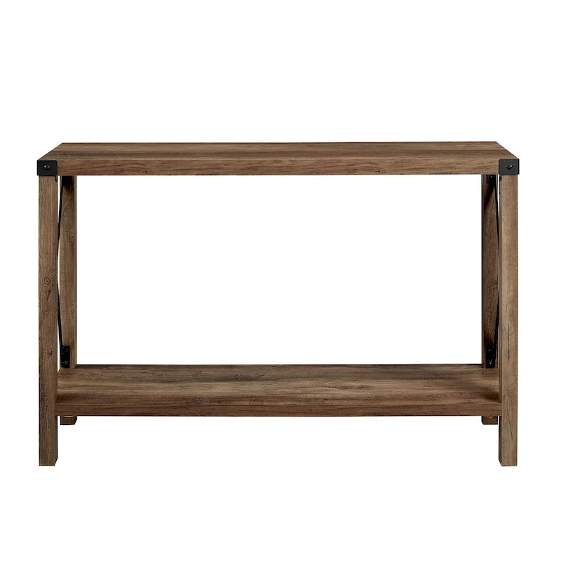 Tavolo da ingresso X-frame in stile rustico Middlebrook da 46 pollici
