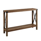 Tavolo da ingresso X-frame in stile rustico Middlebrook da 46 pollici