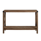 Tavolo da ingresso X-frame in stile rustico Middlebrook da 46 pollici