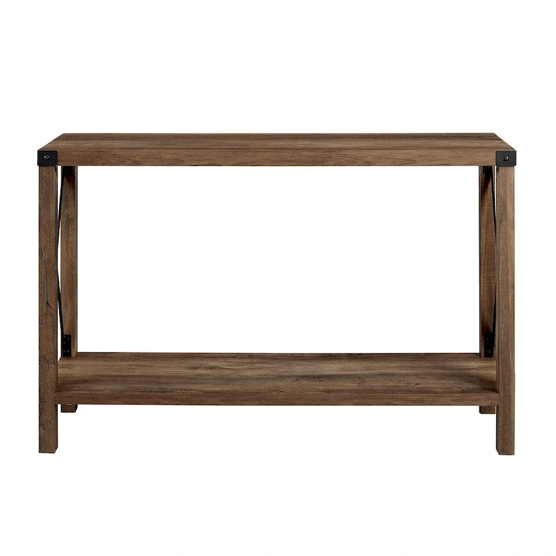 Tavolo da ingresso X-frame in stile rustico Middlebrook da 46 pollici