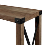 Tavolo da ingresso X-frame in stile rustico Middlebrook da 46 pollici