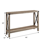 Tavolo da ingresso X-frame in stile rustico Middlebrook da 46 pollici