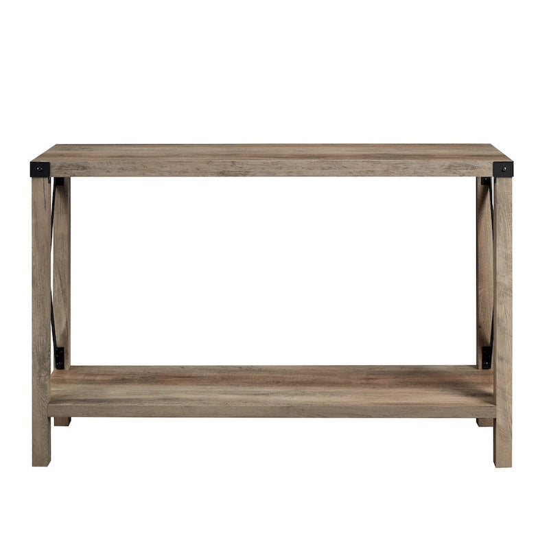 Tavolo da ingresso X-frame in stile rustico Middlebrook da 46 pollici
