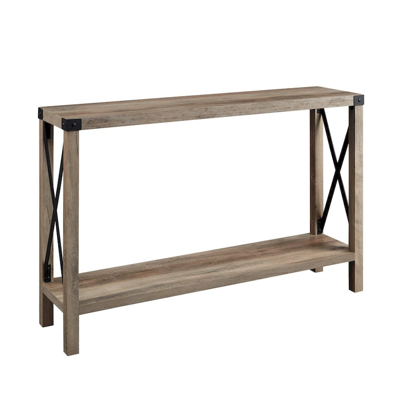 Tavolo da ingresso X-frame in stile rustico Middlebrook da 46 pollici