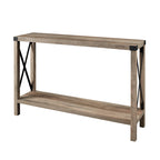 Tavolo da ingresso X-frame in stile rustico Middlebrook da 46 pollici