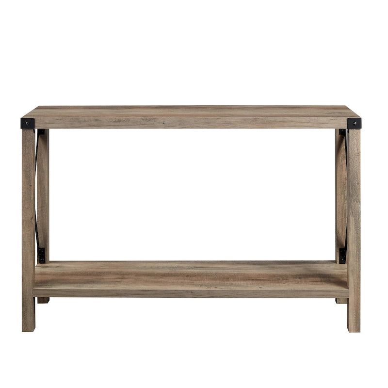 Tavolo da ingresso X-frame in stile rustico Middlebrook da 46 pollici