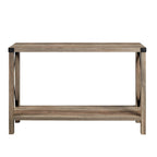 Tavolo da ingresso X-frame in stile rustico Middlebrook da 46 pollici