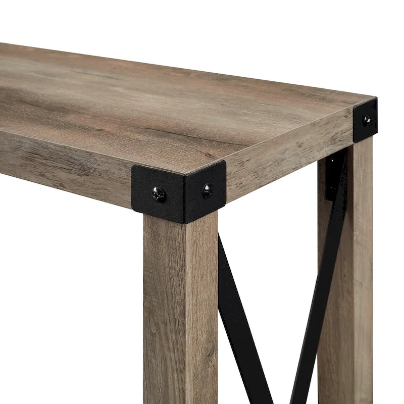 Tavolo da ingresso X-frame in stile rustico Middlebrook da 46 pollici