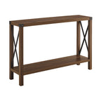 Tavolo da ingresso X-frame in stile rustico Middlebrook da 46 pollici