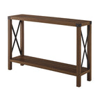 Tavolo da ingresso X-frame in stile rustico Middlebrook da 46 pollici
