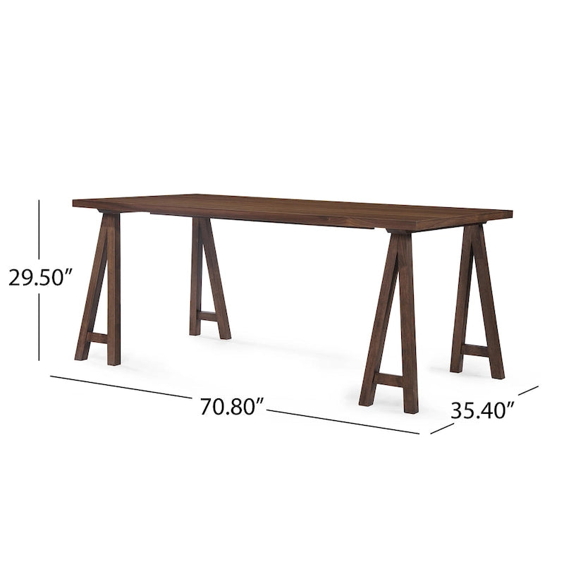 Anise Set da pranzo di 7 pezzi stile Mid-Century Modern con tavolo a gambe incrociate di Christopher Knight Home