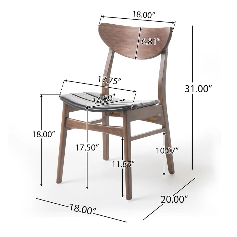 Anise Set da pranzo di 7 pezzi stile Mid-Century Modern con tavolo a gambe incrociate di Christopher Knight Home