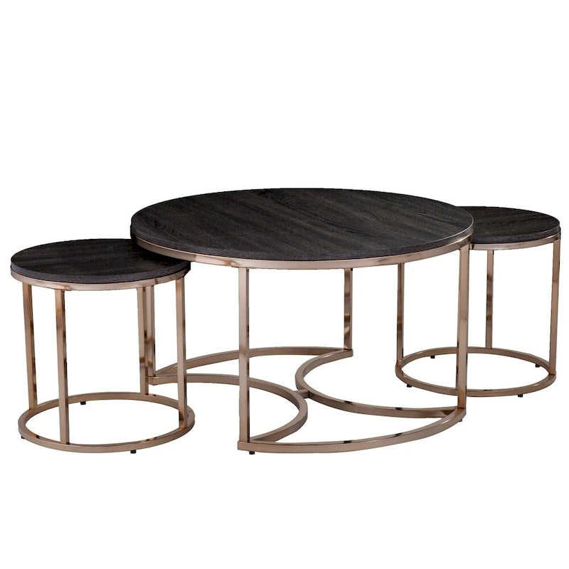 Tavolino nidificabile rotondo a 3 pezzi Henderson di SEI Furniture