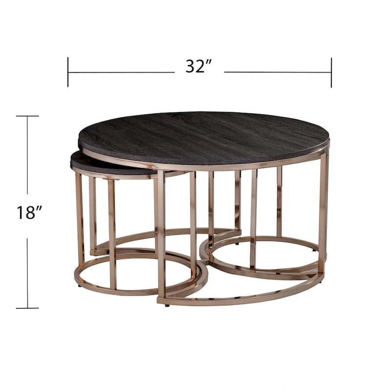 Tavolino nidificabile rotondo a 3 pezzi Henderson di SEI Furniture
