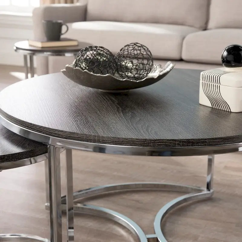 Tavolino nidificabile rotondo a 3 pezzi Henderson di SEI Furniture